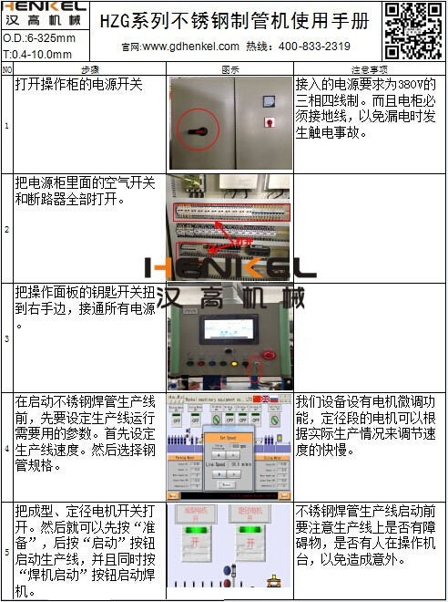 不锈钢制管机焊管生产线使用说明